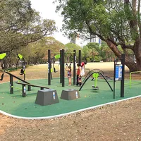 Burwood Park
The launch of UrbanFiT by Moduplay has been welcomed with support from councils and other institutions across Australia. The new installation at Burwood Park is a great example of how the UrbanFit ranges come together to create truly dynamic, eye-catching, fitness areas for the outdoors.
