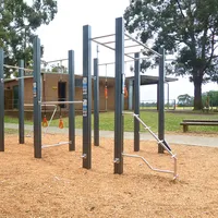 Rofe Park
This suburban park in leafy Hornsby Heights provides fitness workout challenges for many ability levels. The layout has been carefully designed to provide a circuit of activities that make it easy to cover each area of a planned workout. Users have access to warm up benches, stretching and flexibility activities and warm down areas as well for the end of the session.