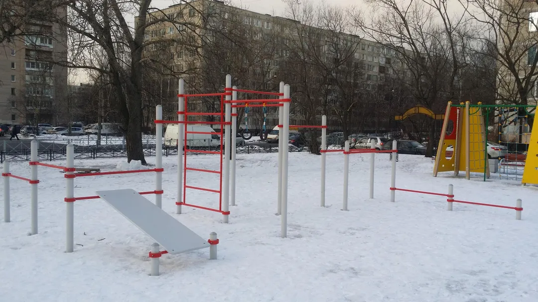 Sbarra per trazioni presso Calisthenics Park at улица Подвойского, Санкт-Петербург – foto 1 di 1