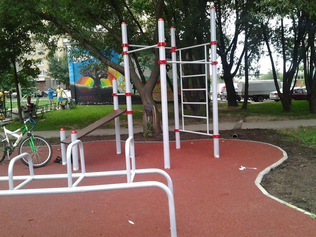 Bancă pentru abdomen la Calisthenics Park at улица Проходчиков, Москва – fotografia 2 din 3