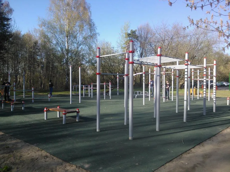 Лавка для преса на майданчику Calisthenics Park at улица Заречье, Москва – фото 5 з 6