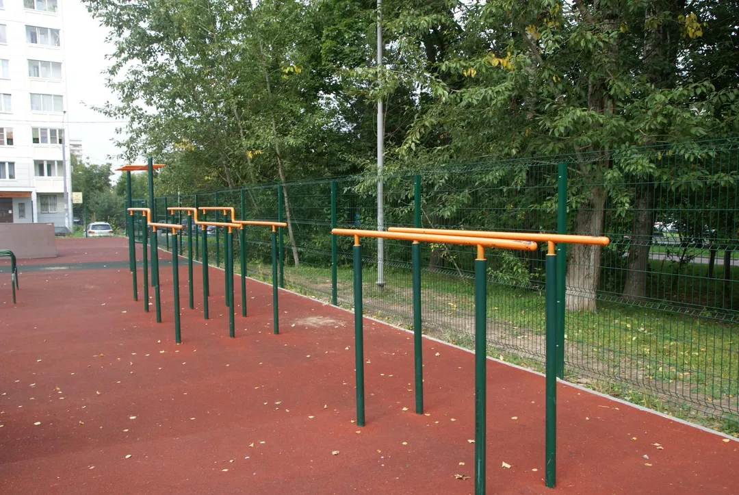 Лавка для преса на майданчику Calisthenics Park at улица Лётчика Полагушина, Зеленоград – фото 3 з 10