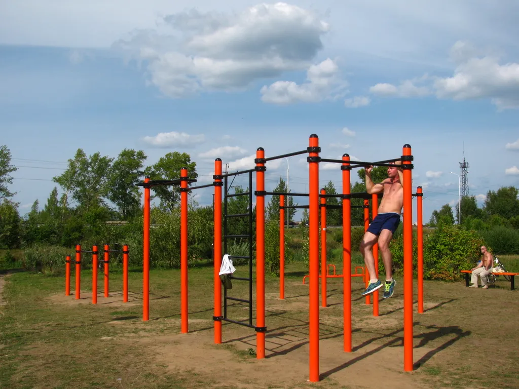 Sbarra per trazioni presso Calisthenics Park at Станционная улица, Дубна – foto 4 di 6