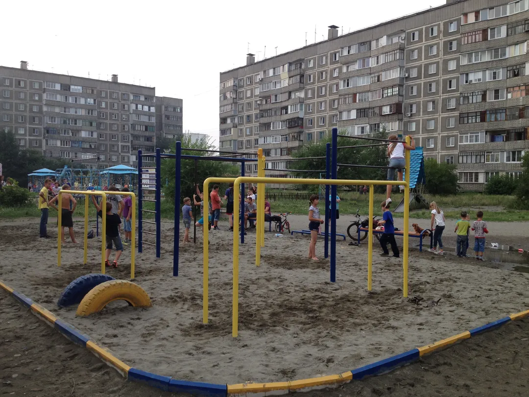 Шведська стінка на майданчику Calisthenics Park at Советская улица, Бийск – фото 4 з 4