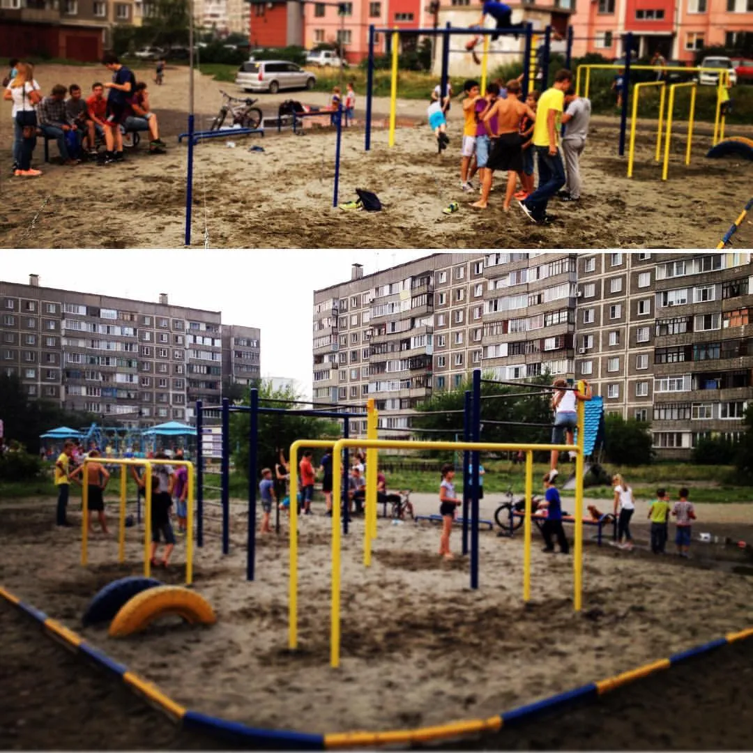 Бруси на майданчику Calisthenics Park at Советская улица, Бийск – фото 1 з 4
