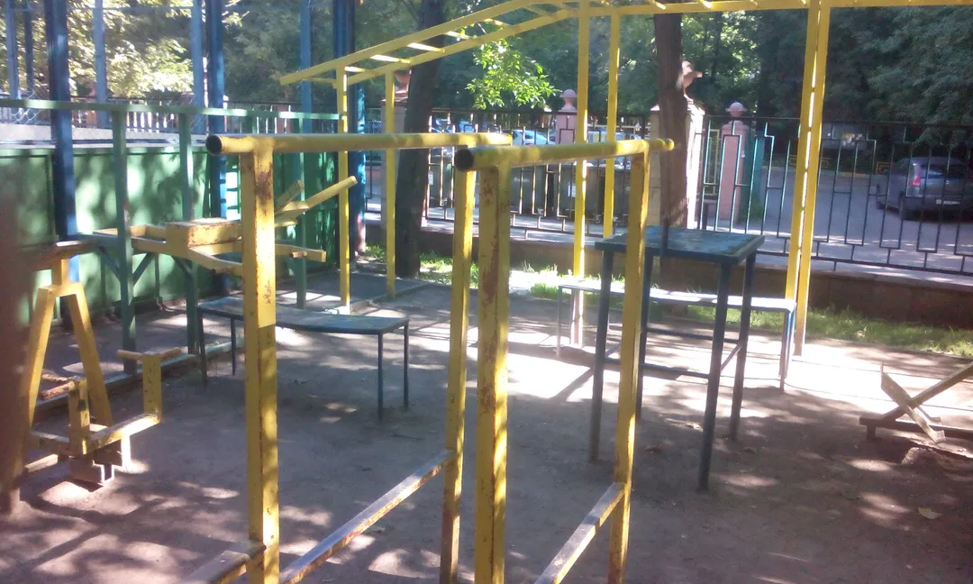 Bancă pentru abdomen la Calisthenics Park at улица Усиевича, Москва – fotografia 2 din 2