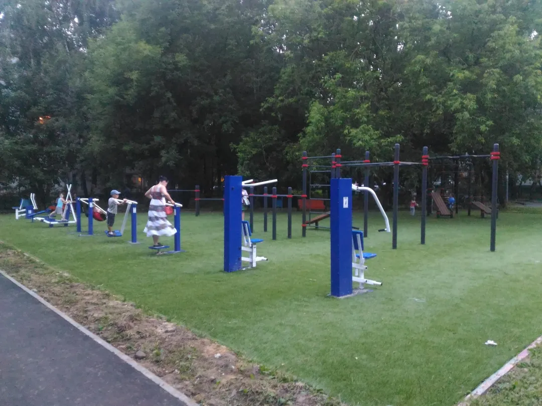 Sbarra per trazioni presso Calisthenics Park at улица Архитектора Власова, Москва – foto 3 di 3