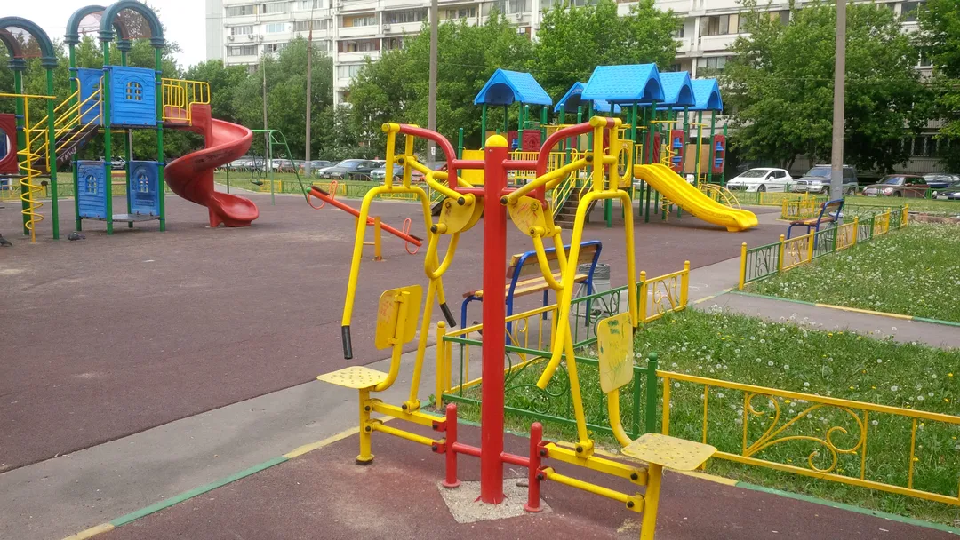 Шведська стінка на майданчику Calisthenics Park at Волочаевская улица, Москва – фото 2 з 3