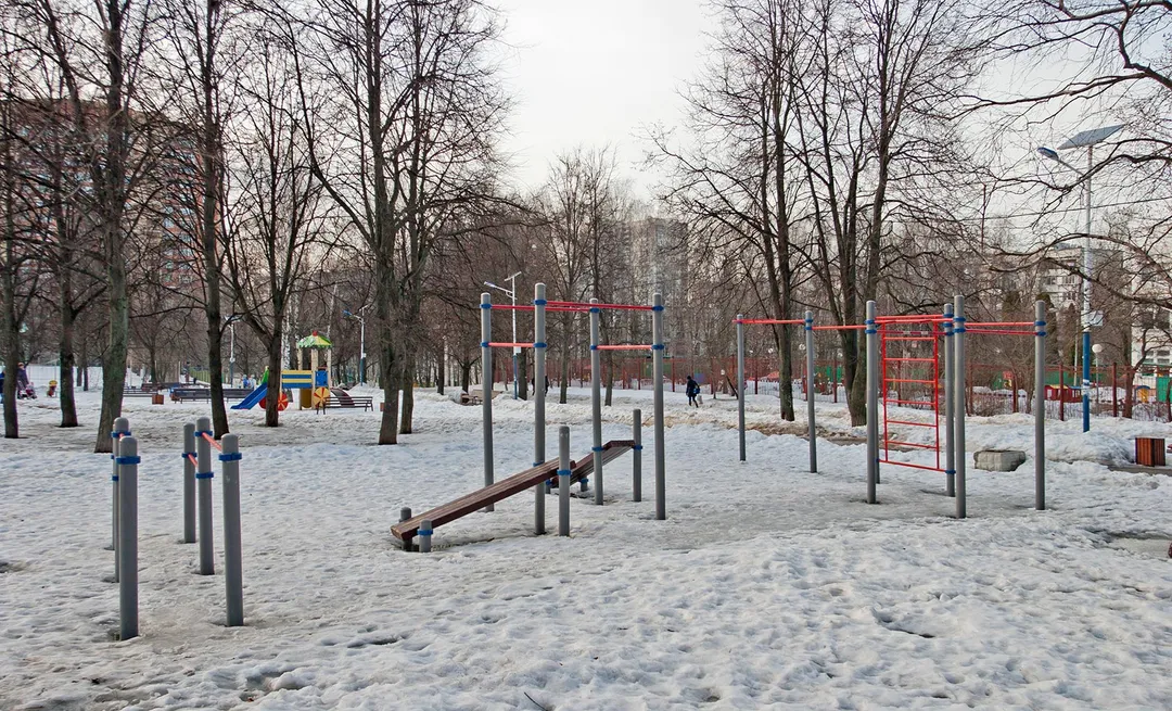 Шведська стінка на майданчику Calisthenics Park at Чертановская улица, Москва #wp1734 – фото 2 з 3