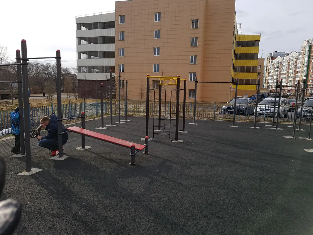 Шведська стінка на майданчику Calisthenics Park at Изюмская улица, Москва – фото 4 з 6