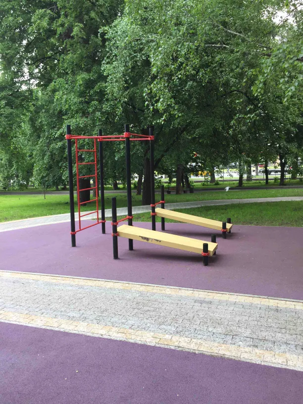 Бруси на майданчику Calisthenics Park at Загородное шоссе, Москва – фото 2 з 4