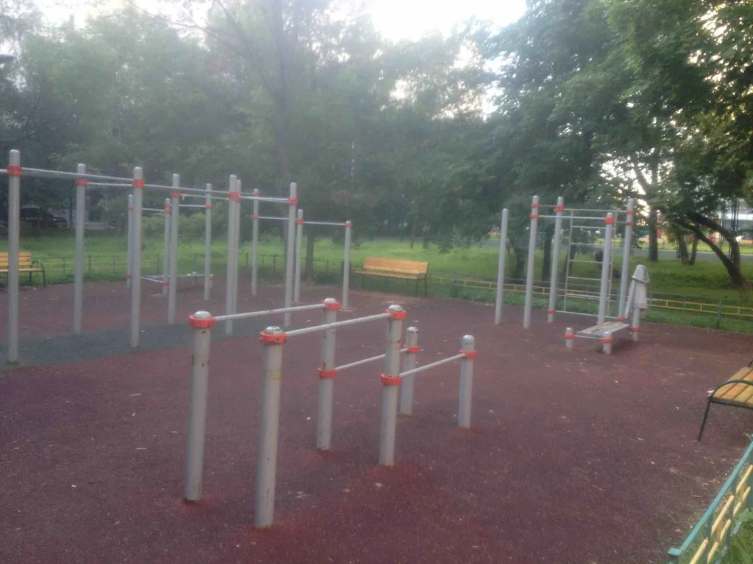 Бруси на майданчику Calisthenics Park at Отрадный проезд, Москва – фото 2 з 2