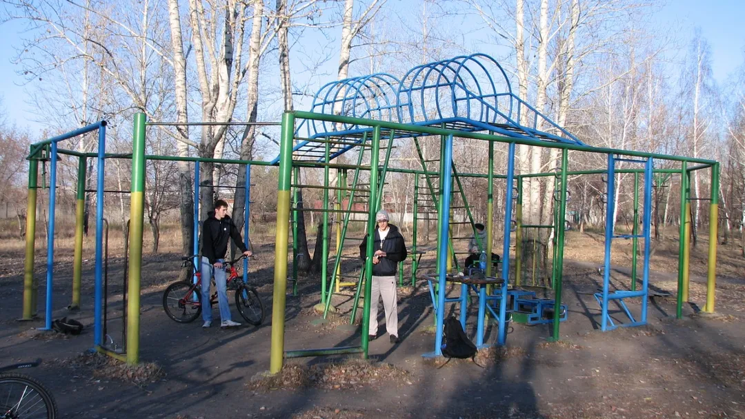 Sbarra per trazioni presso Calisthenics Park at Мультиспортивная трасса, Омск – foto 1 di 3