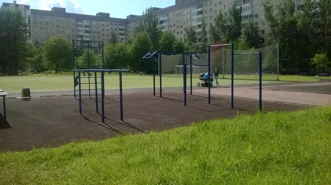 Sbarra per trazioni presso Calisthenics Park at проспект Авиаконструкторов, Санкт-Петербург – foto 1 di 3