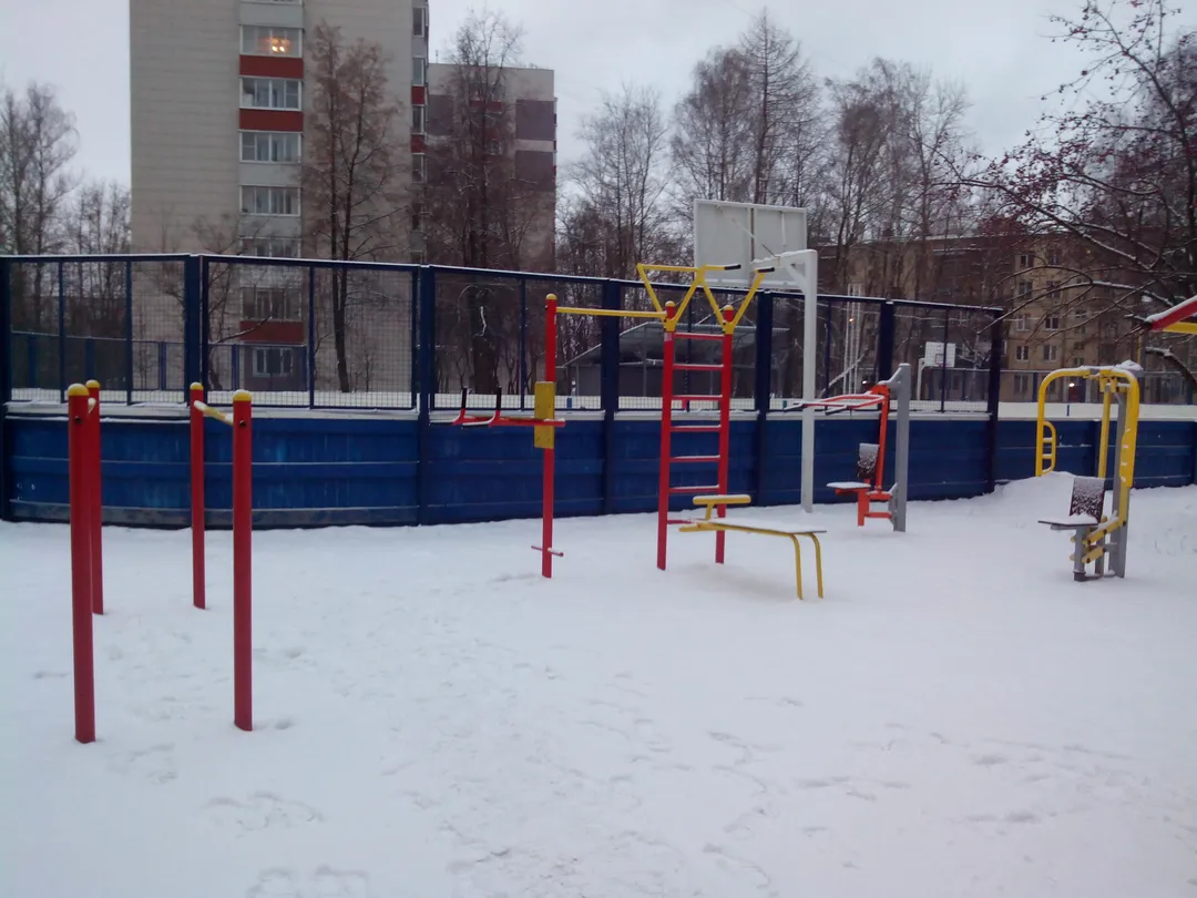 Лавка для преса на майданчику Calisthenics Park at Открытое шоссе, Москва #wp2385 – фото 4 з 5