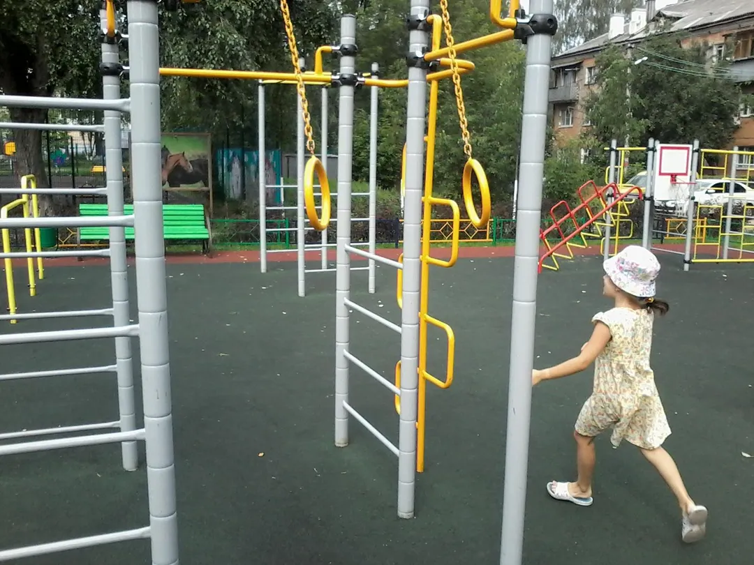 Banc à abdominaux à Calisthenics Park at Школьная улица, Ивантеевка – photo 5 sur 15