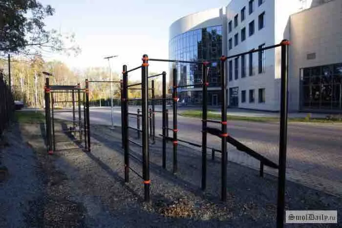 Sbarra per trazioni presso Calisthenics Park at ФОК Юбилейный, городской округ Смоленск – foto 1 di 2