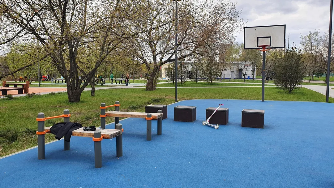 Лавка для преса на майданчику Calisthenics Park at аллея Ветеранов, Москва #wp2661 – фото 5 з 8
