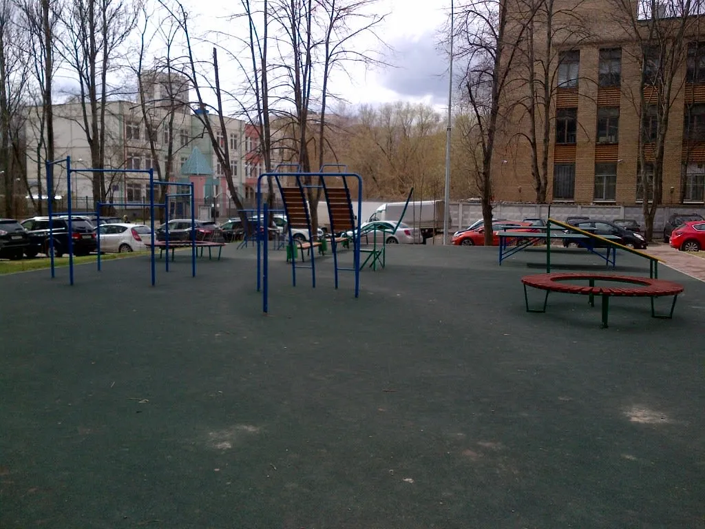 Лавка для преса на майданчику Calisthenics Park at Смольная улица, Москва #wp2795 – фото 3 з 3