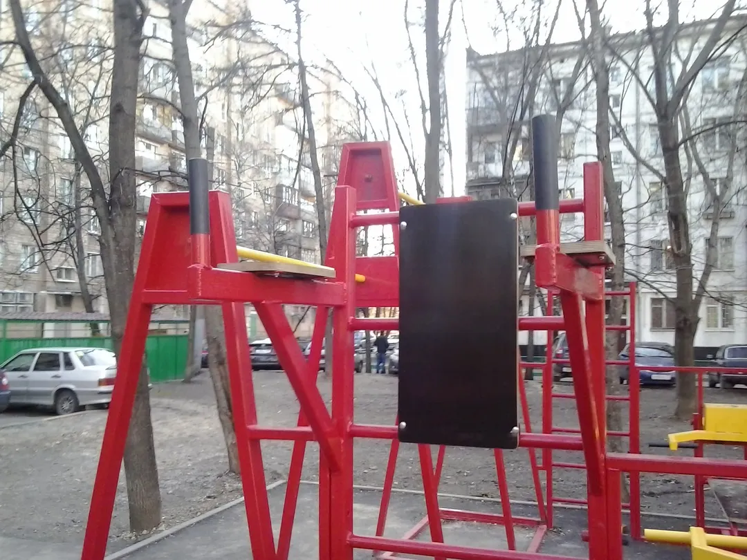 Лавка для преса на майданчику Calisthenics Park at Ангарская улица, Москва – фото 5 з 7
