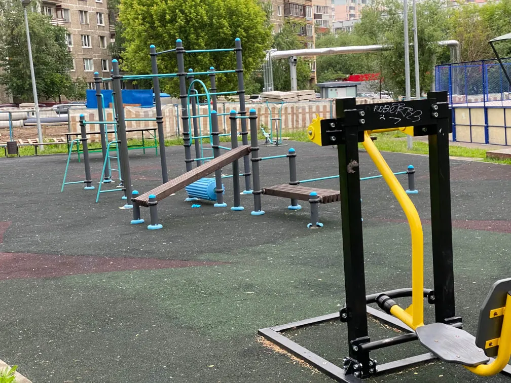 Bare paralele la Calisthenics Park at Нагатинский бульвар, Москва – fotografia 2 din 2