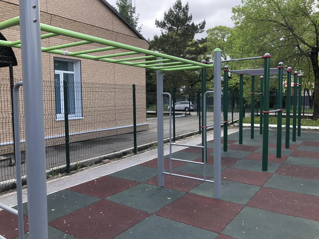Maniglie per piegamenti presso Calisthenics Park at Артиллерийская улица, Благовещенск – foto 2 di 3