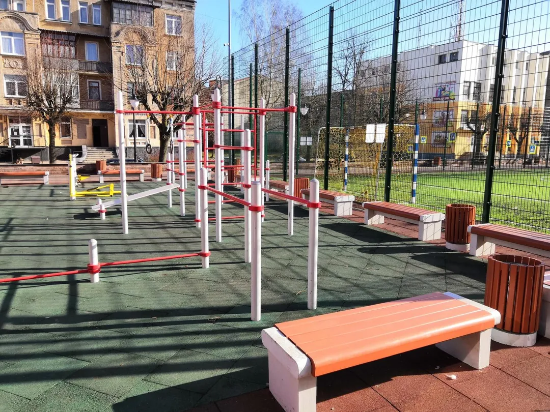 Maniglie per piegamenti presso Calisthenics Park at улица Тельмана, Черняховск – foto 6 di 6