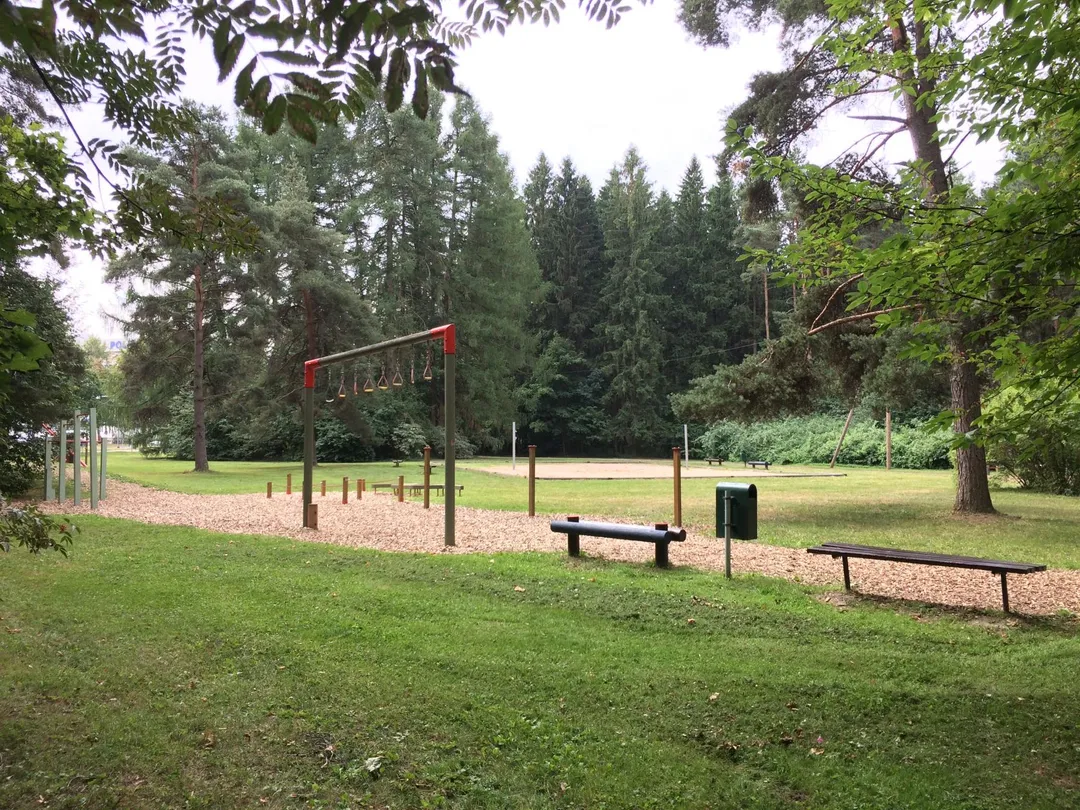 Лавка для преса на майданчику Calisthenics Park at Sanatooriumi parkmetsa spordiväljak, Tartu linn – фото 3 з 4