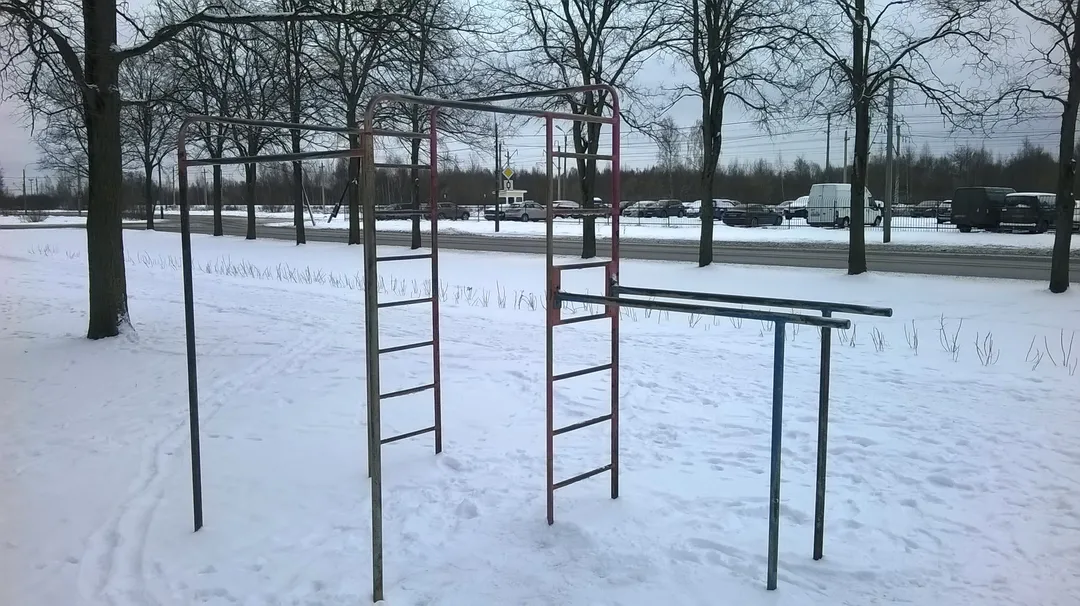 Sbarra per trazioni presso Calisthenics Park at Озерковая улица, Петергоф – foto 1 di 6