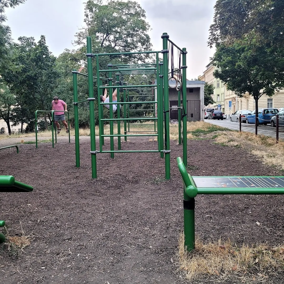 Sbarra per trazioni presso Calisthenics Park at Slovenská, Praha – foto 1 di 4